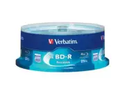 Verbatim 25GB 6X BD-R 25 Packs Disc Model 97457