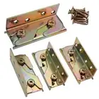 4Pcs Bed Rail Brackets Bed Hanging Board Invisible Iron Bed Rail Fittings