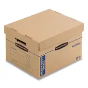 Bankers Box 7710201 15" x 15" x 12" Moving/Storage Boxes - Brown/Blue (8/CT) New
