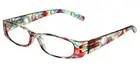 Calabria 759 Designer Reading Glasses&Matching Case in Red Crystal Mosaic +1.75