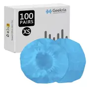Geekria 100 Pairs Disposable Headphone Ear Covers (XS/ Blue)