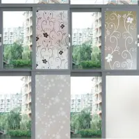 在飛比找momo購物網優惠-【Mega】居家印花 玻璃貼紙 浴室玻璃窗戶貼紙(60X20
