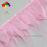 High quality 10Meter 8-12CM wide pink Ostrich Feathers Goose Feather trims