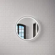 Round LED Mirror 600 & 800mm � The Orb - Dimmable, Anti-Fog, Touch Sensor, IP54 - Matte Black, Brushed Gold, Matte White, Gunmetal Frame
