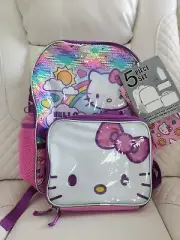 5 Piece Hello Kitty Sunshine Backpack Set with Lunch Bag- Officially Licensed