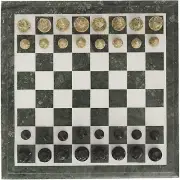 Marble Chess Set Handmade with Marble Chess Pieces, Unique Marble Chess Board