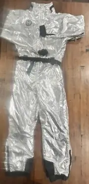 Tipsy Elves Ski Suit Mens L SILVER BULLET Retro Snow Suit NWT Snowboarding Sking