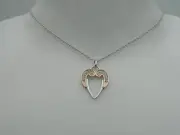 Welsh Clogau Sterling Silver & 9ct Rose Gold Seraphina Angel Wings Pendant