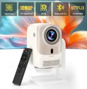 Mini Smart Projector 1080P 4K Support WIFI 6 Bluetooth 5.2 450 ANSI Android OS