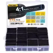 446Pcs Heat Shrink Tubing Kit-4:1 Ratio Adhesive Lined Marine Grade Shrink Wrap