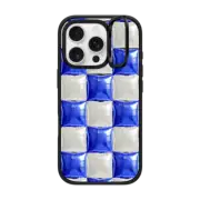 iPhone 16 Pro Impact Ring Stand Case MagSafe Compatible Balloon Checkers - Royal Blue