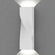 CLA Lighting Exterior LED Tri-CCT Surface Mounted Up/Down Twist Wall Light IP65 Large White