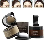 (1) - Hanyia Hairline powder Hair Line Modified Shadow Powder Hair Colour with Mirror & Puff Hairline Contour Concealer Bronzer Highlighter 1 Bottle