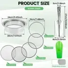 Soil Sieve Set Stainless Steel Soil Sifter Rustproof Garden Sieve with 5 beGHW