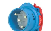 63-38043 Meltric Plugs & Receptacles, DSN30 Series Inlet, 30A, 480V, 3P+G, Poly,