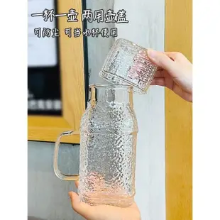 復古玻璃杯大容量1000ml耐高溫飲水壺辦公室家用冷水壺杯子套裝