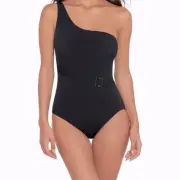 NWT $188 MIRACLESUIT AMORESSA triomphe black one-piece slimming bathing suit 10