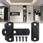 Matte Black Stainless Steel Gate Latches,Flip Latch Safety Door Bolt Latch Lock
