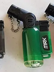 jet flame lighter gas refillable mini Torch Green