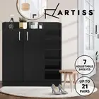 Artiss Shoe Rack Storage Cabinet 21 Pairs Organiser Shelf Cupboard Black