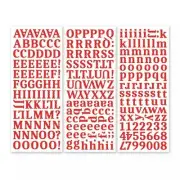 Creative Memories Red Polka Dot Serif ABC/123 Letter Stickers (3/pk)