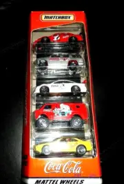 MATCHBOX 5 CAR GIFT PACK COKE COCA COLA POLAR BEAR RED VAN +