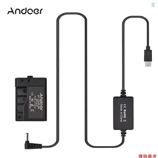 [5S] Andoer PD USB Type-C 電纜轉 DR-E10 假電池 DC 耦合器 LP-E10 替換佳能