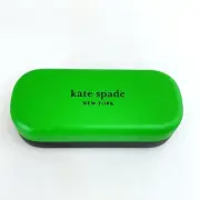 Kate Spade Eyeglasses Sunglasses Case Green Faux Leather Clamshell Hardcase Lg