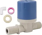 Automatic Water Level Control Valve G1/2 Male Thread Float Valve with Stainless Steel Filter for Water Tanks Livestock Troughs Plastic Material (Side Inlet)