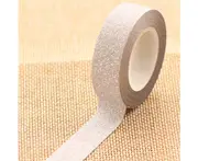 aerkesd 10m Glitter Washi Sticky Paper Masking Adhesive Tape Label Decorative DIY Craft-Silver