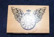 Inkadinkado Rubber Stamp - Time Flies