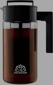 JavaSun Deluxe Cold Brew Coffee Maker 1.5 Qt Heavy-Duty 100% BPA free Black A1