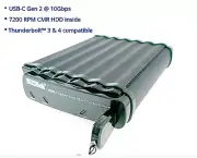 USB-C eSATA FIPS 140-2 Level 2 HIPAA 256 bit AES Hardware Encrypted Drive 24TB