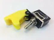 HEAVY DUTY ON/OFF SPST 2P TOGGLE SWITCH 20 AMP 125VAC WITH COVER YELLOW