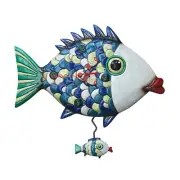 ALLEN DESIGN WALL CLOCK P1766 FISHY LIPS