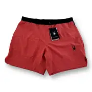 Spyder Drawstring Polyester Spandex Active Shorts Salmon Men's Size XL NWT