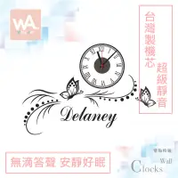 在飛比找蝦皮購物優惠-Wall Art 高雄現貨 超靜音設計壁貼時鐘 英文草寫 台