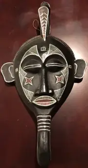 African Tribal Masks Beautifully Crafted In Black *Wood Wall Décor