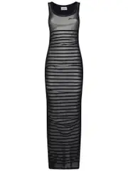 [Jean Paul Gaultier] Abito Lungo THE BI-MATERIAL MARINIÈRE Jean Paul Gaultier S Nero