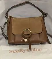 See By Chloe Women Joan Crossbody Handbag Leather Suede Bag Caramello NWT