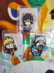 Naruto Sasuke and Kakashi Keychain Strap Banpresto Complete Set of Three