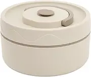 Food Jar 14.78 Oz Insulated Vacuum Thermal Lunch Container, Keep Food Warm and Cold, Leakproof Stainless Steel Soup Thermo for Hot Kids Portable (Insulated Style, Creamy White)