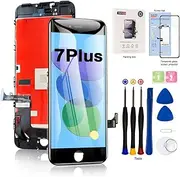 EFAITHFIX for iPhone 7 Plus LCD Screen Replacement 5.5 Inch 3D Touch Screen Digitizer Full Assembly Display with Repair Tools Kit+Waterproof Adhesive+Tempered Protector for A1784, A1785, A1661 (Black)