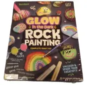 Glow-in-the-Dark Rock Painting Kit for Kids-Creative Arts & Crafts Gift Set-NIB