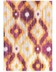 [Rug Culture] Dimensions Divinity Burst Modern Rug in Aubergine