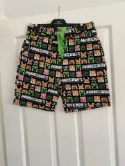 Peter Alexander Mens Pyjama Shorts Minecraft Medium