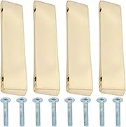 4pcs Drawer Handle Door Cabinet Handle Brass Brushed Zinc Alloy Handle 88x10mm Hole Spacing 64mm for Wardrobe Bathroom Cabinet Accessories