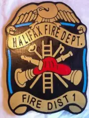 Fire Department Halifax 3D routed wood patch plaque sign Custom