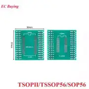 2PCS TSOPII Transfer Board Adapter PCB Pinboard SMD To DIP Pin Converter Socket