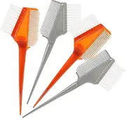 MOTHNUR Hair Tint Brush Kit 4pcs Hair Dye Applicator Brush Anti-slip Handle for Barber Shops